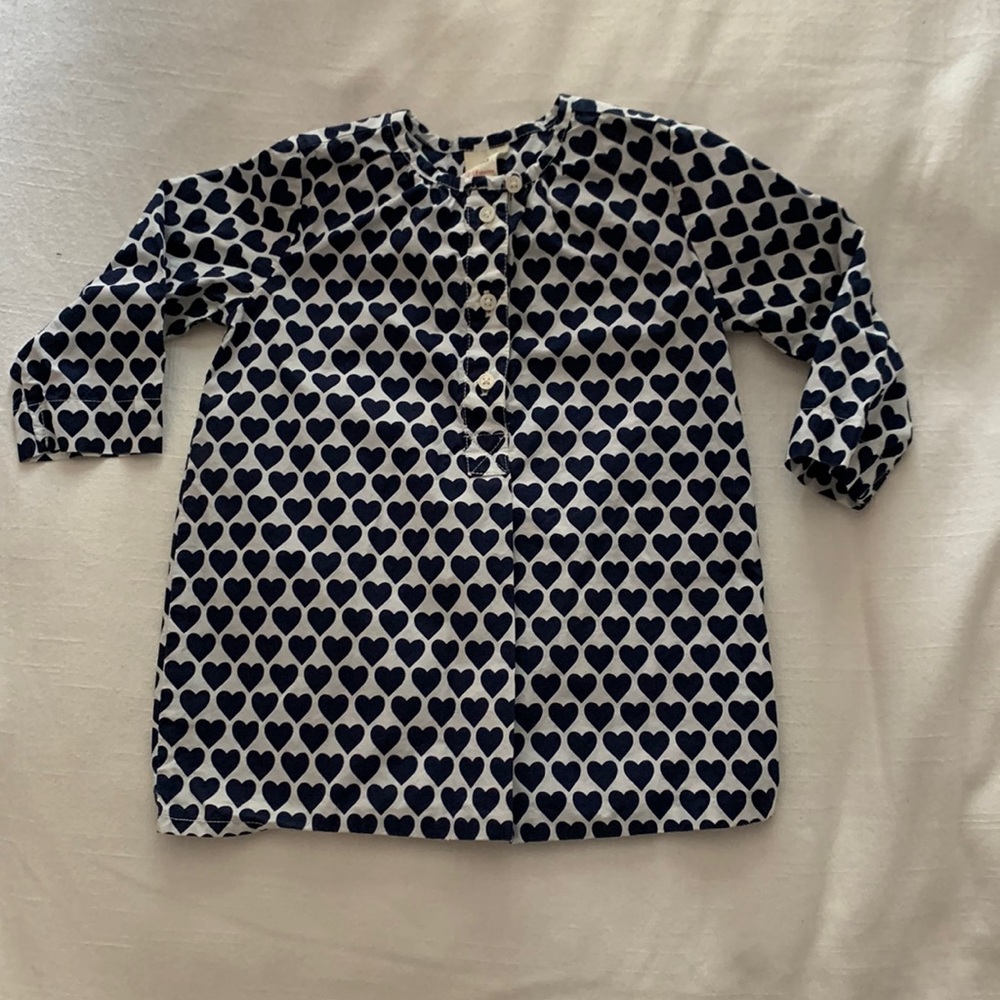Crewcuts navy heart tunic. Like new condition! 12-18mo
